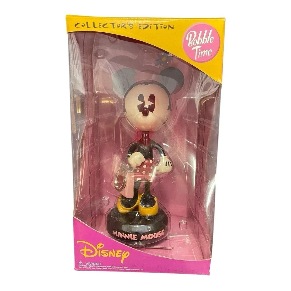 Disney Minnie‎ Mouse Bobble Time Collector's Edition Figurine Clock